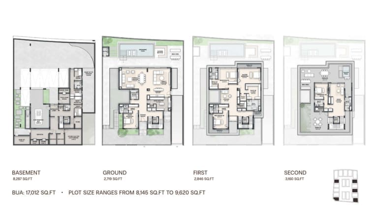 Nineteen Riviera Lagoon 5 Bedroom Villa Plus Maid-1 Floor Plan
