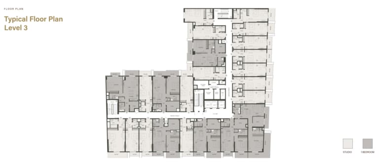 Binghatti Dawn Level 3 Typical Floor Plan