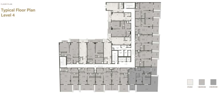 Binghatti Dawn Level 4 Typical Floor Plan
