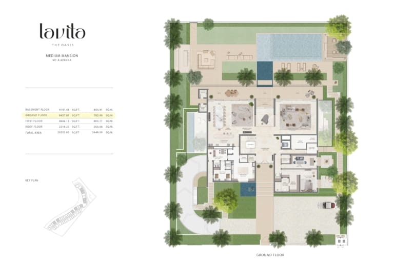 Lavita The Oasis Medium Mansion M1-A-AYANNA Ground Floor Plan