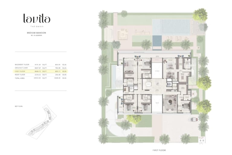 Lavita The Oasis Medium Mansion M1-A-AYANNA First Floor Plan