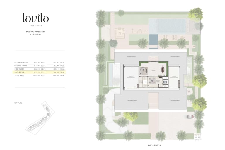 Lavita The Oasis Medium Mansion M1-A-AYANNA Roof Floor Plan