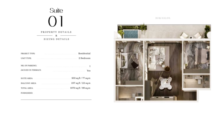 Interstellar Tower Suite 1 Floor Plan