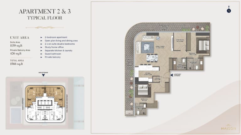 PG Maison Apartment 2 & 3 Floor Plan