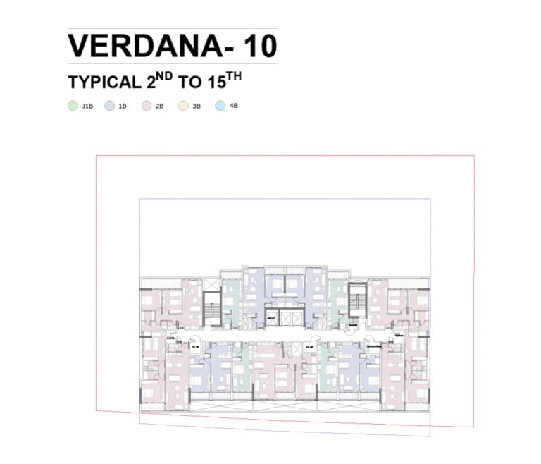 Verdana Residence 10 – 2 to 15 Floor Plan