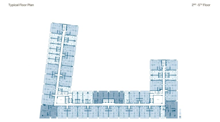 Binghatti Aurora 2nd to 5th Typical Floor Plan