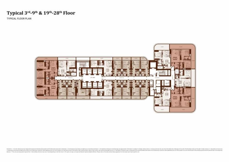 Binghatti Hillviews 3rd to 9th & 19th to 28th Floor Plan