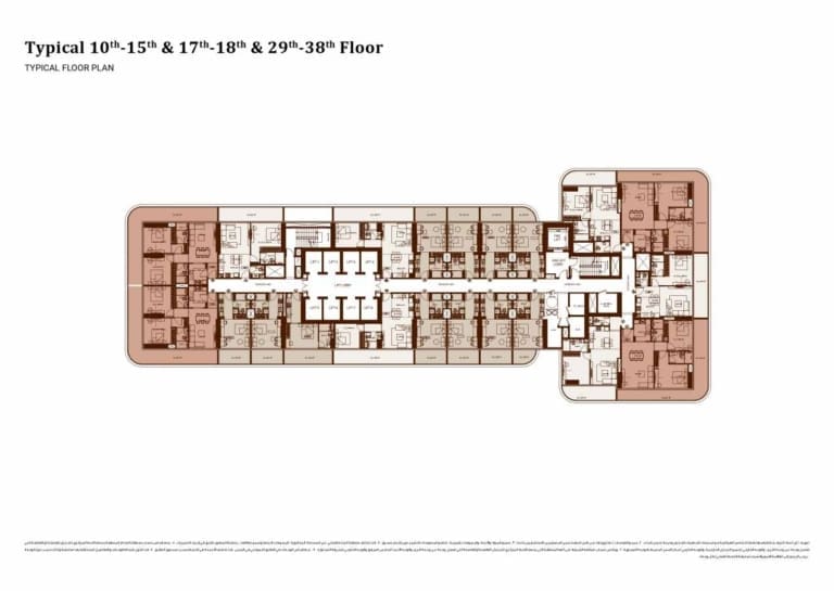 Binghatti Hillviews 10th to 15th & 17th to 18th & 29th to 38th Floor Plan