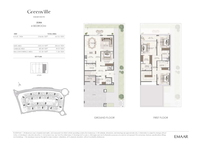 Greenville Zora 4 Bedroom 1 Floor Plan