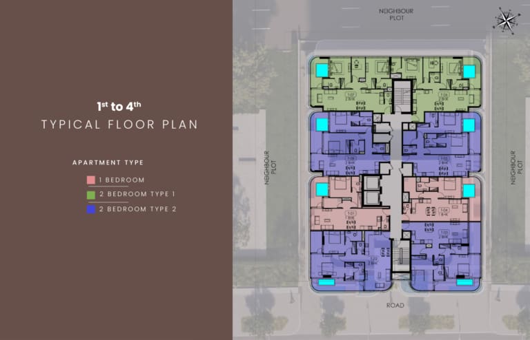 Samana Rome 1st to 4th Typical Floor Plan