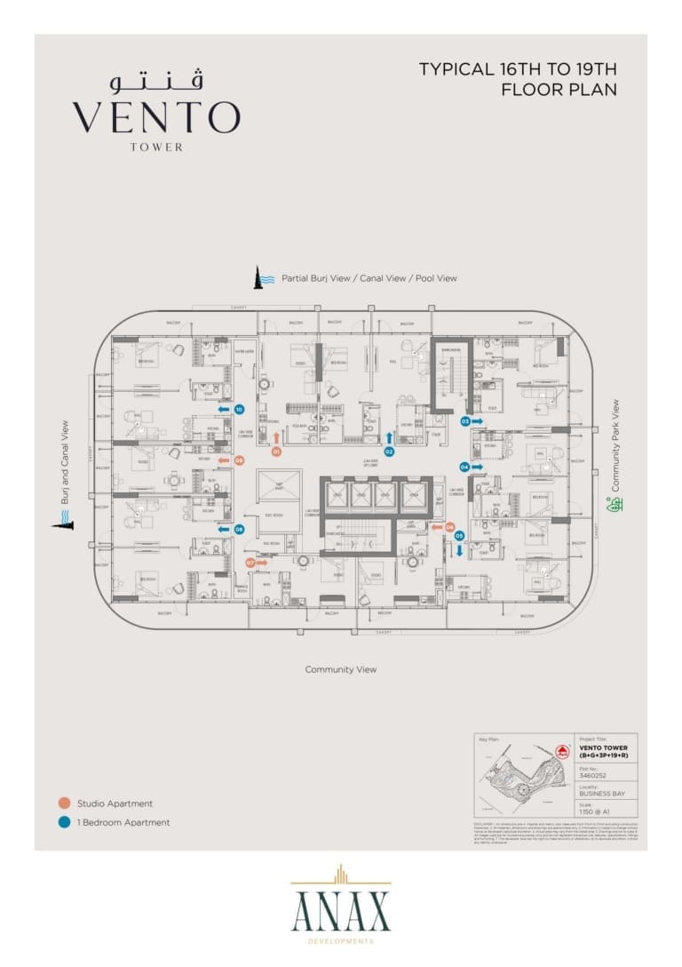 Vento Tower 16th to 19th Floor Plan