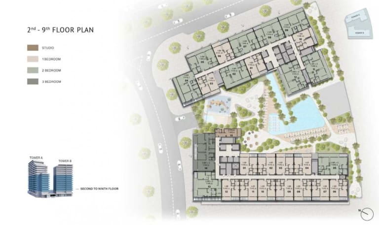 Hillgate 2nd to 9th Floor Plan