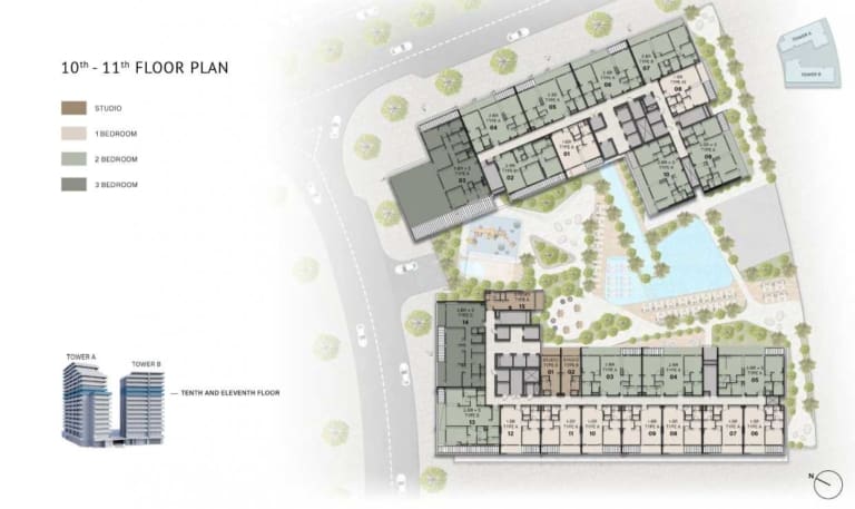 Hillgate 10th to 11th Floor Plan