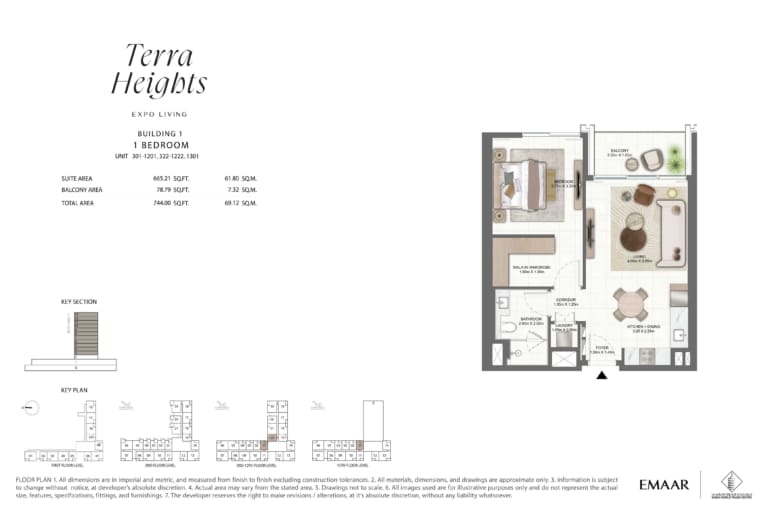 Terra Heights Expo Living Building 1- One Bedroom Floor Plan