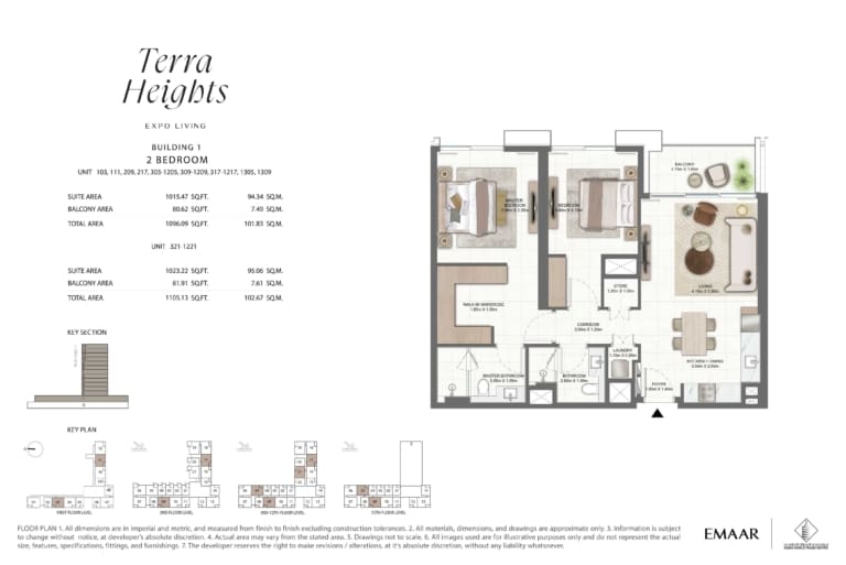 Terra Heights Expo Living Building 1- Two Bedroom Floor Plan