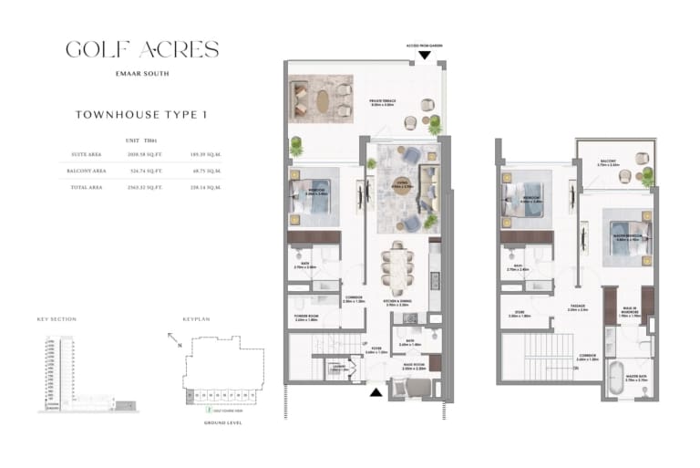 Golf Acres Townhouse Type 1 Floor Plan