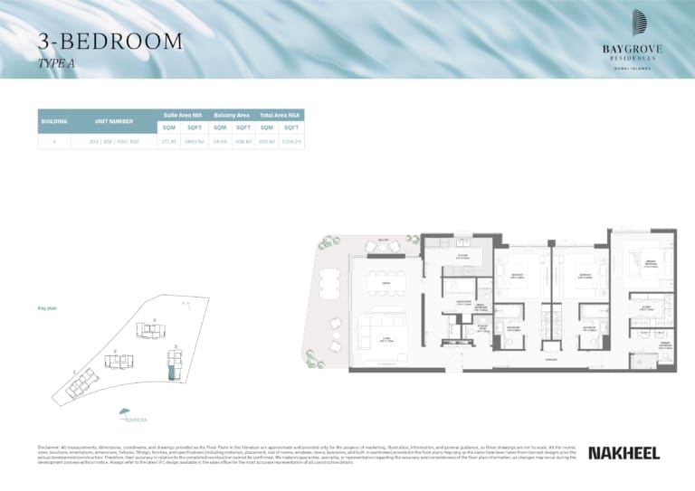 Bay Grove 3 Bedroom Type A Floor Plan