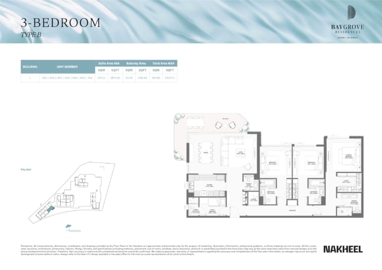 Bay Grove 3 Bedroom Type B Floor Plan