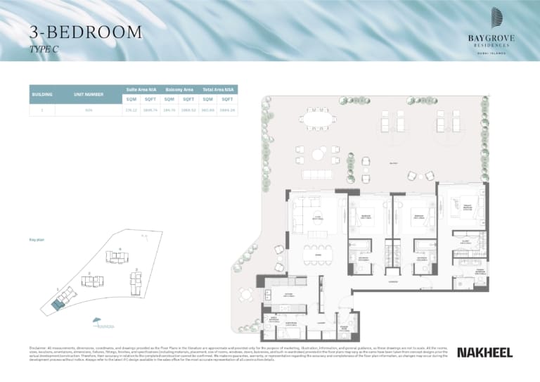 Bay Grove 3 Bedroom Type C Floor Plan