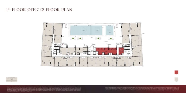 Binghatti Ruby 1st Floor Offices Floor Plan