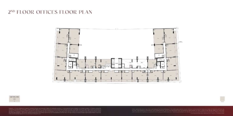 Binghatti Ruby 2nd Floor Offices Floor Plan
