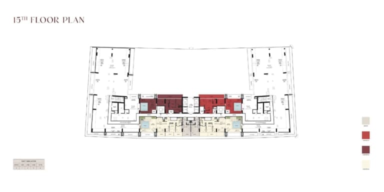 Binghatti Ruby 15th Floor Plan