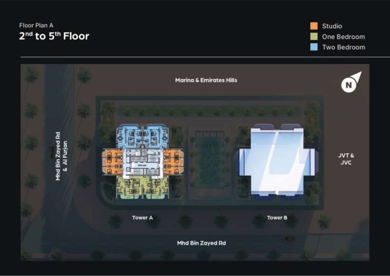 Guzel Tower 2 to 5 Floor Plan