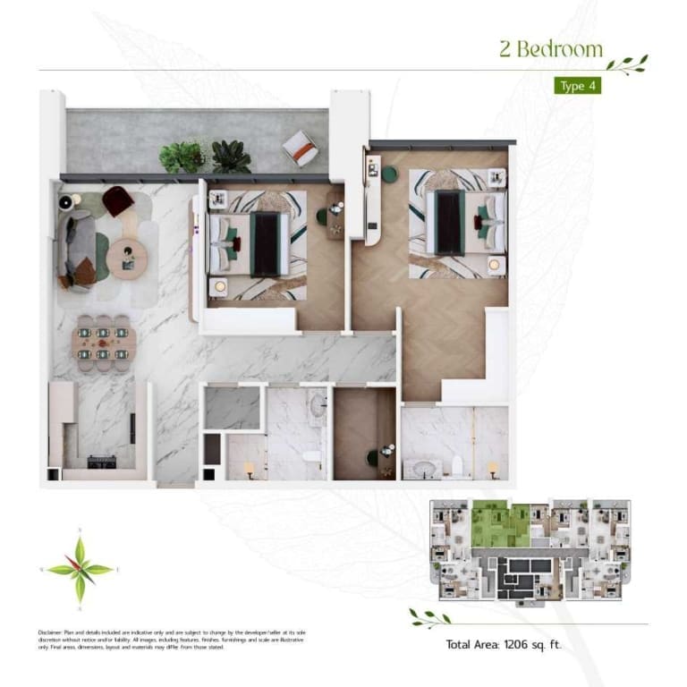 Vega Residences 2 Bedroom Apartment Type 4 Floor Plan