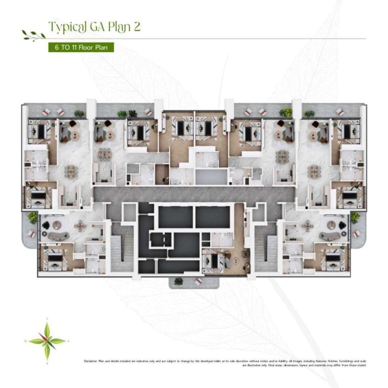 Vega Residences 6th to 11th Floor Plan
