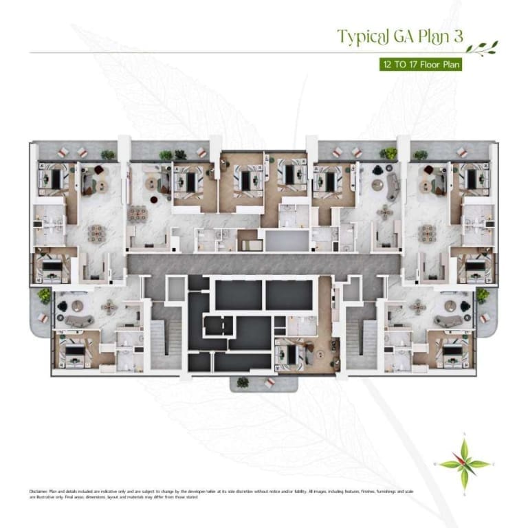 Vega Residences 12th to 17th Floor Plan