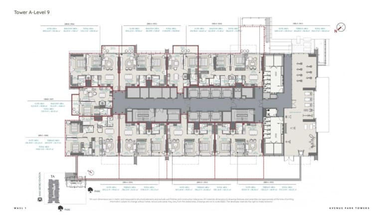 Avenue Park Tower A Level 9 Floor Plan