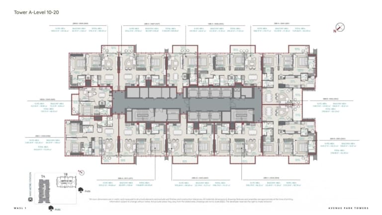 Avenue Park Tower A Level 10-20 Floor Plan