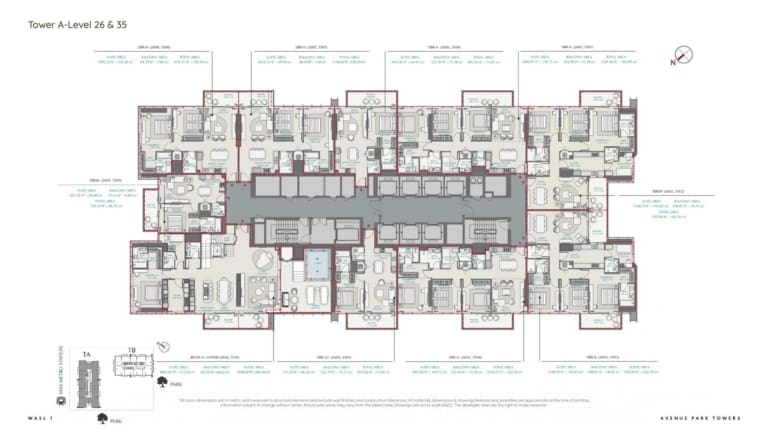 Avenue Park Tower A Level 26 & 35 Floor Plan