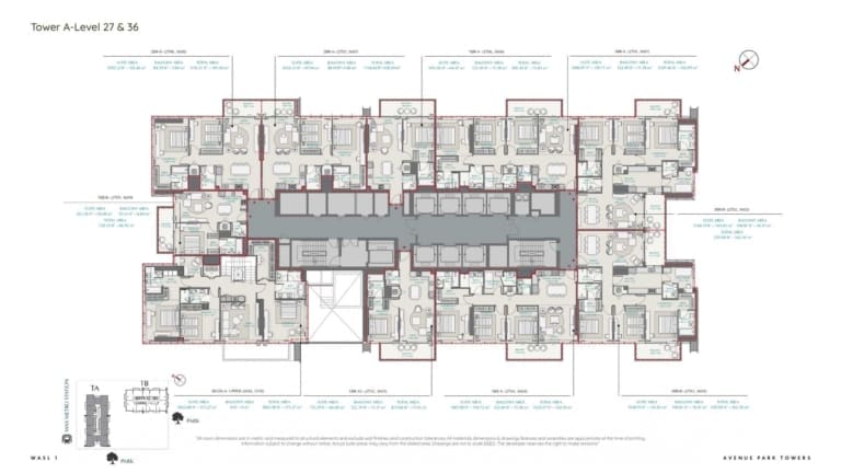 Avenue Park Tower A Level 27 & 36 Floor Plan