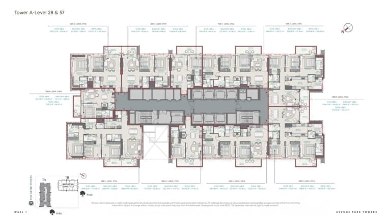 Avenue Park Tower A Level 28 & 37 Floor Plan