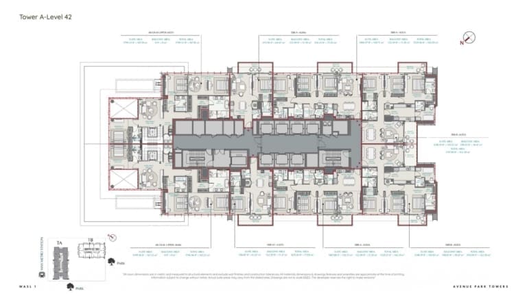 Avenue Park Tower A Level 42 Floor Plan