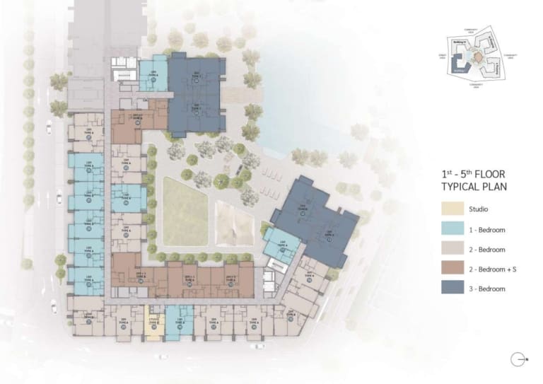 Belgrave Gardens 1st to 5th Floor Plan