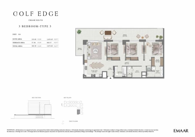 Golf Edge 3 Bedroom Type 3 Floor Plan