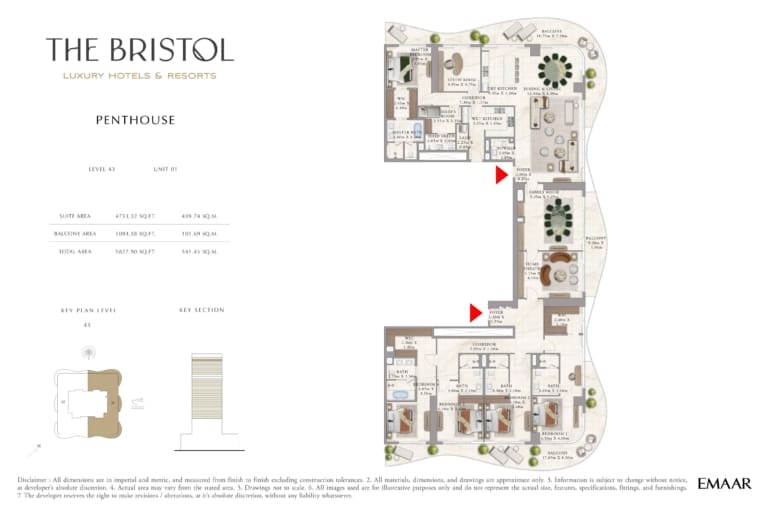 The Bristol Penthouse Floor Plan