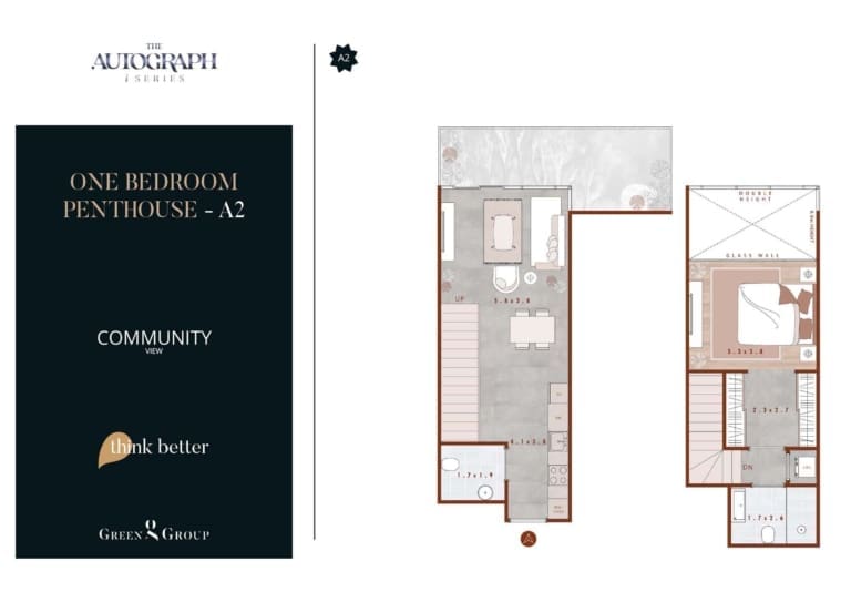 The Autograph I Series 1 Bedroom Penthouse A2 Floor Plan