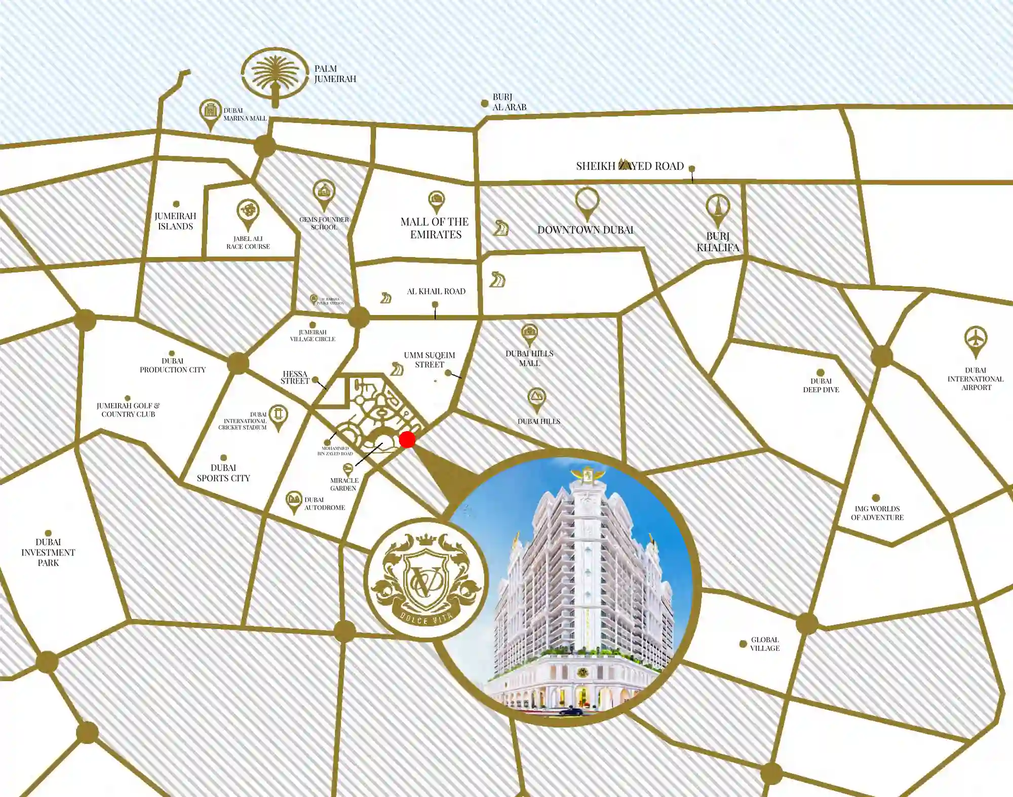 Vincitore Dolce Vita Suites at Arjan Master Plan