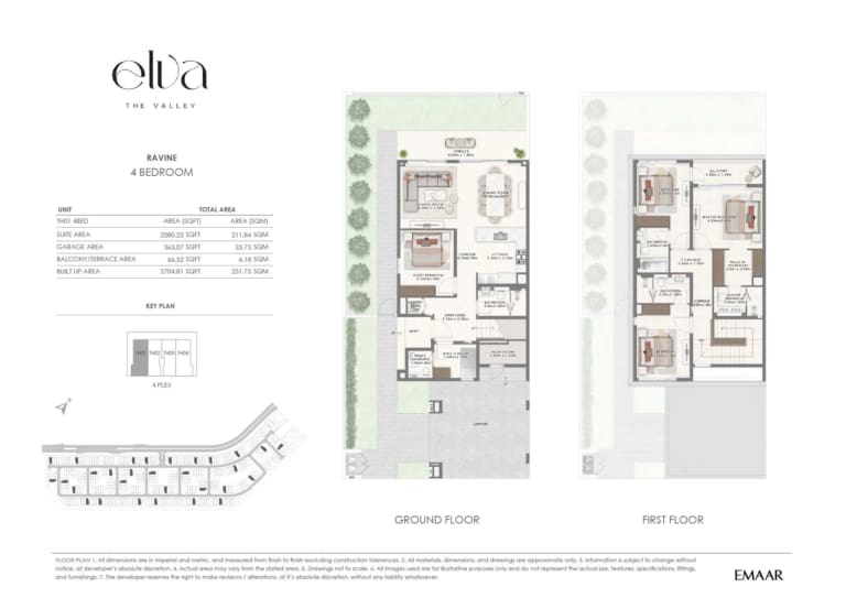 ELVA The Valley RAVINE 4 Bedroom Floor Plan