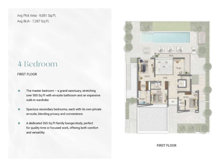Ostra Palace Villas 4 Bedroom First Floor Plan
