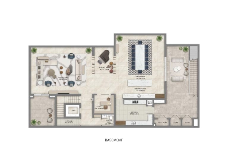 Address Villas 6 Bedrooms Plus Pool Plus Maid Plus Study Basement Floor Plan