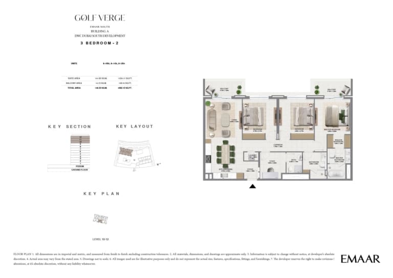 Golf Verge 3 Bedroom Type 2 Floor Plan