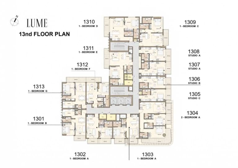 Lume Residence Thirteenth Floor Plan