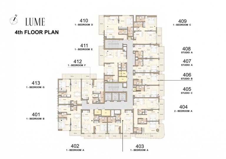 Lume Residence Fourth Floor Plan