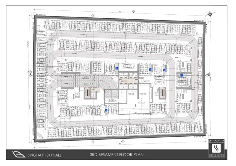 Binghatti Skyhall 3rd Basement Floor Plan