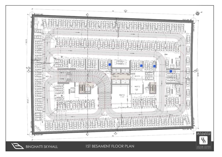 Binghatti Skyhall 1st Basement Floor Plan