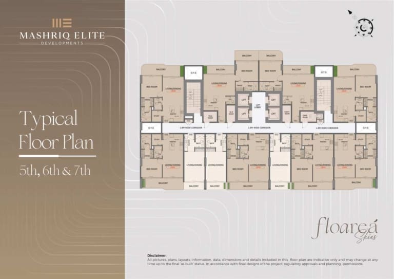Floarea Skies 5, 6 & 7th Typical Floor Plan